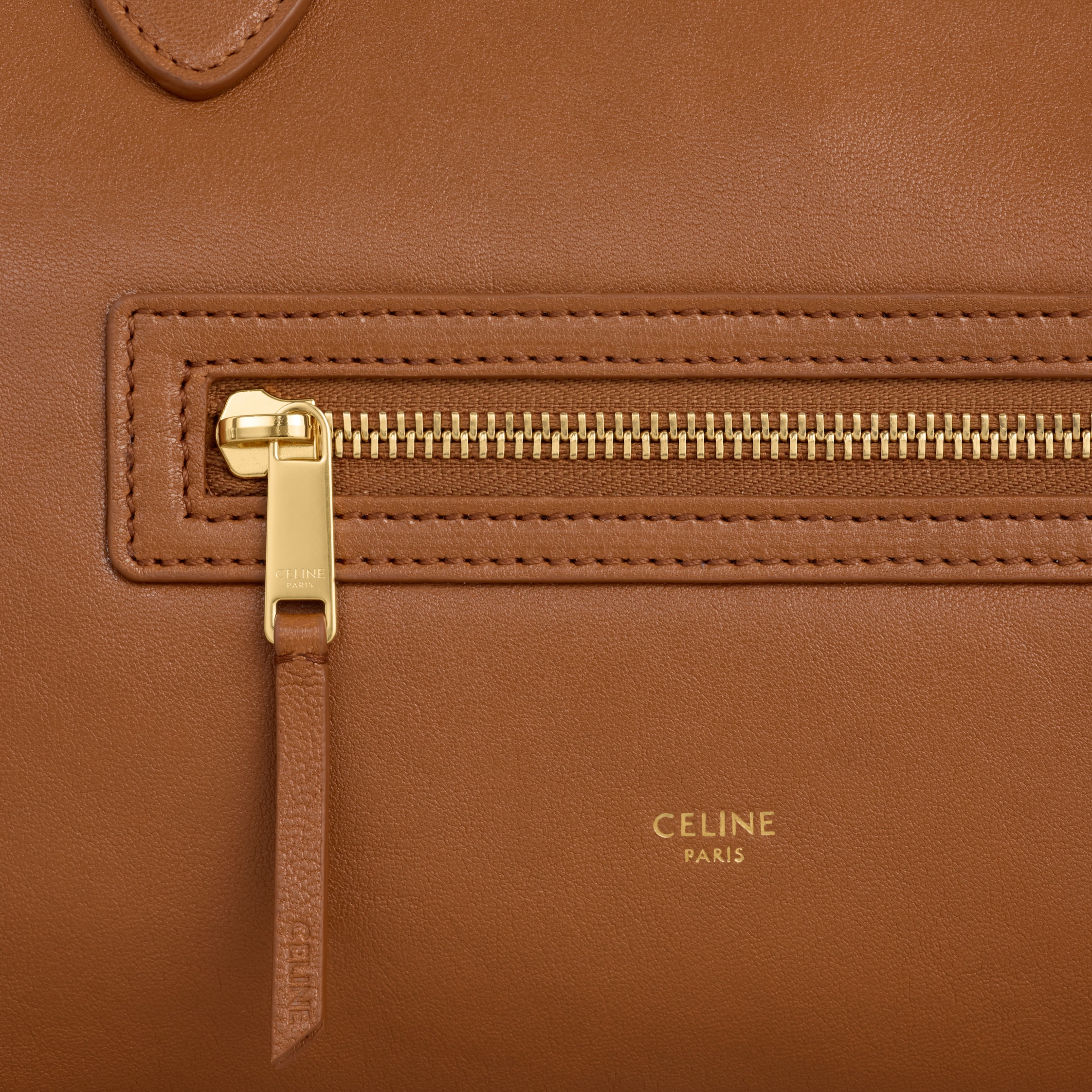 LUGGAGE IN SUPPLE SHINY LAMBSKIN - SOFT TAN | CELINE