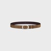 BC-21 35 MM 벨트 - 왁스드 이펙트 스웨이드 카프스킨 - 브라운 -  - 1 | CELINE