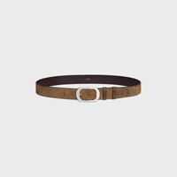 BC-21 35 MM 벨트 - 왁스드 이펙트 스웨이드 카프스킨 - 브라운 -  - 1 | CELINE