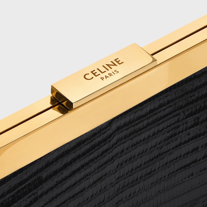 CLUTCH CELINE AUGUSTINE IN Lizard - BLACK - MORE LINES - 1 | CELINE