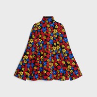 midi dress IN polyamide jacquard - BLACK/MULTICOLOR -  - 1 | CELINE