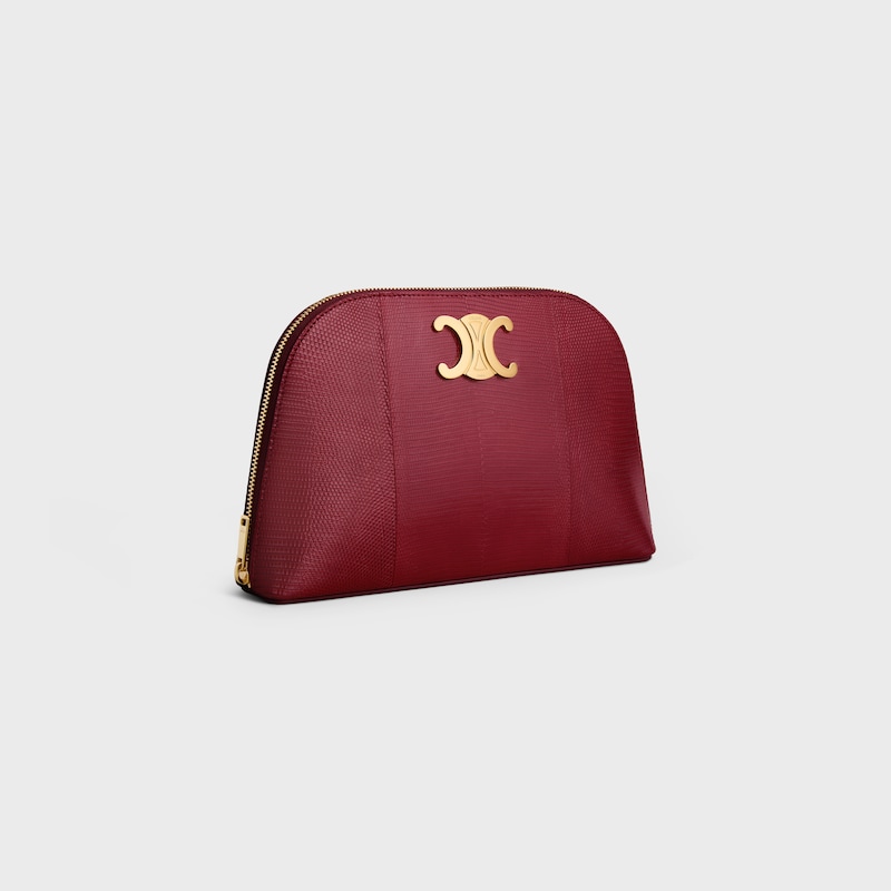 POUCH TRIOMPHE IN LIZARD - LIGHT BURGUNDY - TRIOMPHE - 1 | CELINE