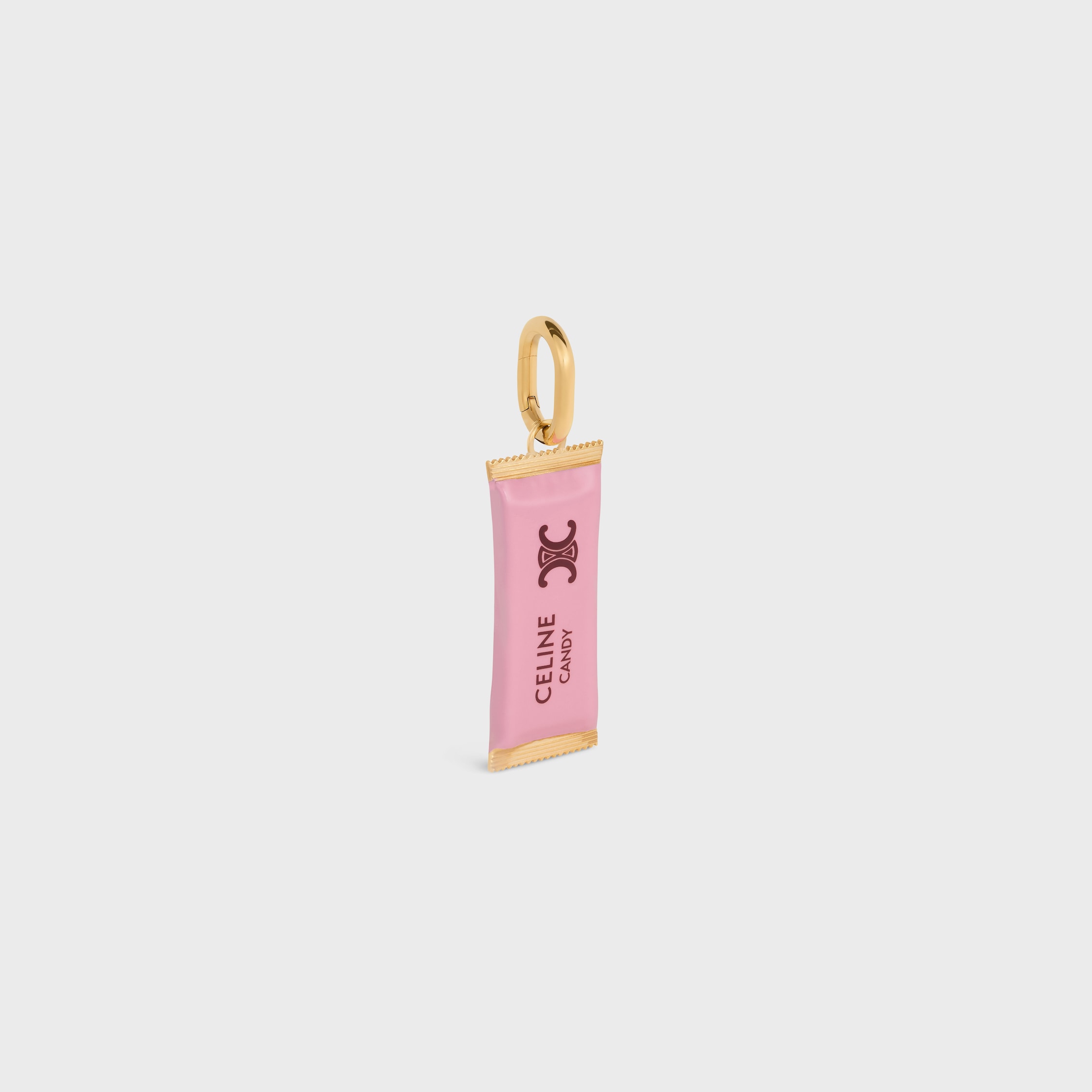 CHARMS CANDY BAR IN ENAMEL AND BRASS WITH GOLD FINISH - PINK