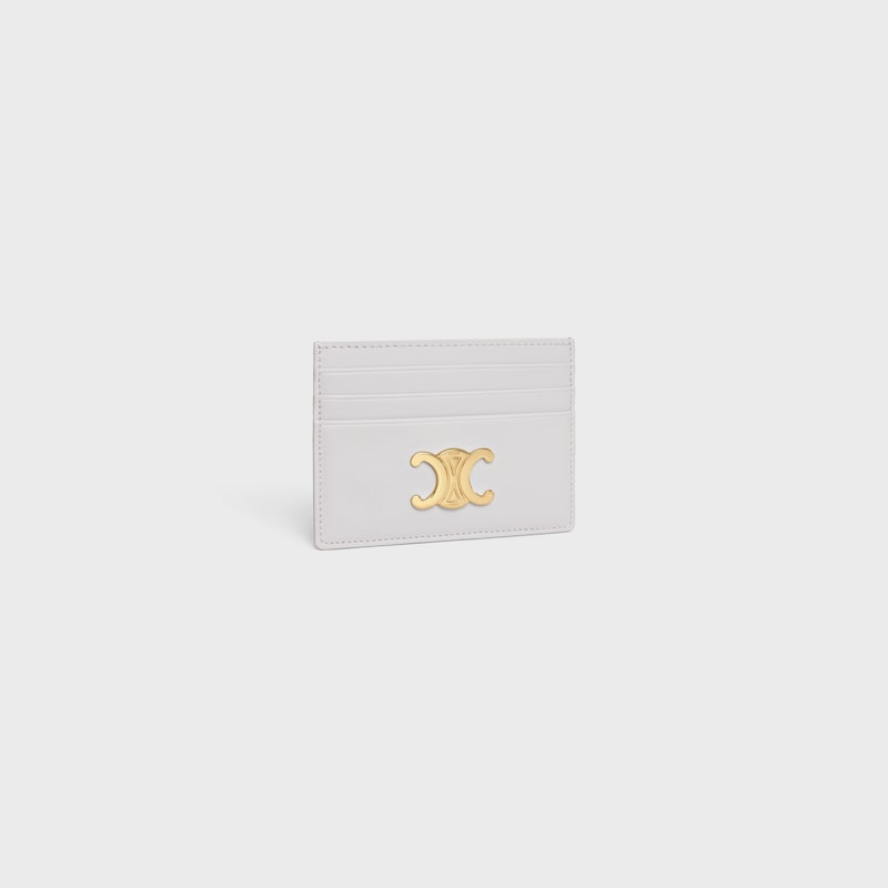 CARD HOLDER TRIOMPHE in Shiny calfskin - Cloudy Grey - COIN AND CARD HOLDERS - 1 | CELINE