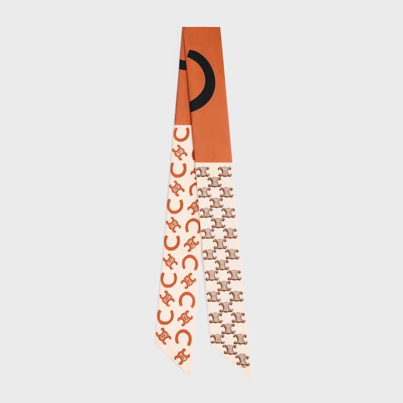 ribbon IN SILK TWILL - MANDARINE/VANILLA -  - 1 | CELINE