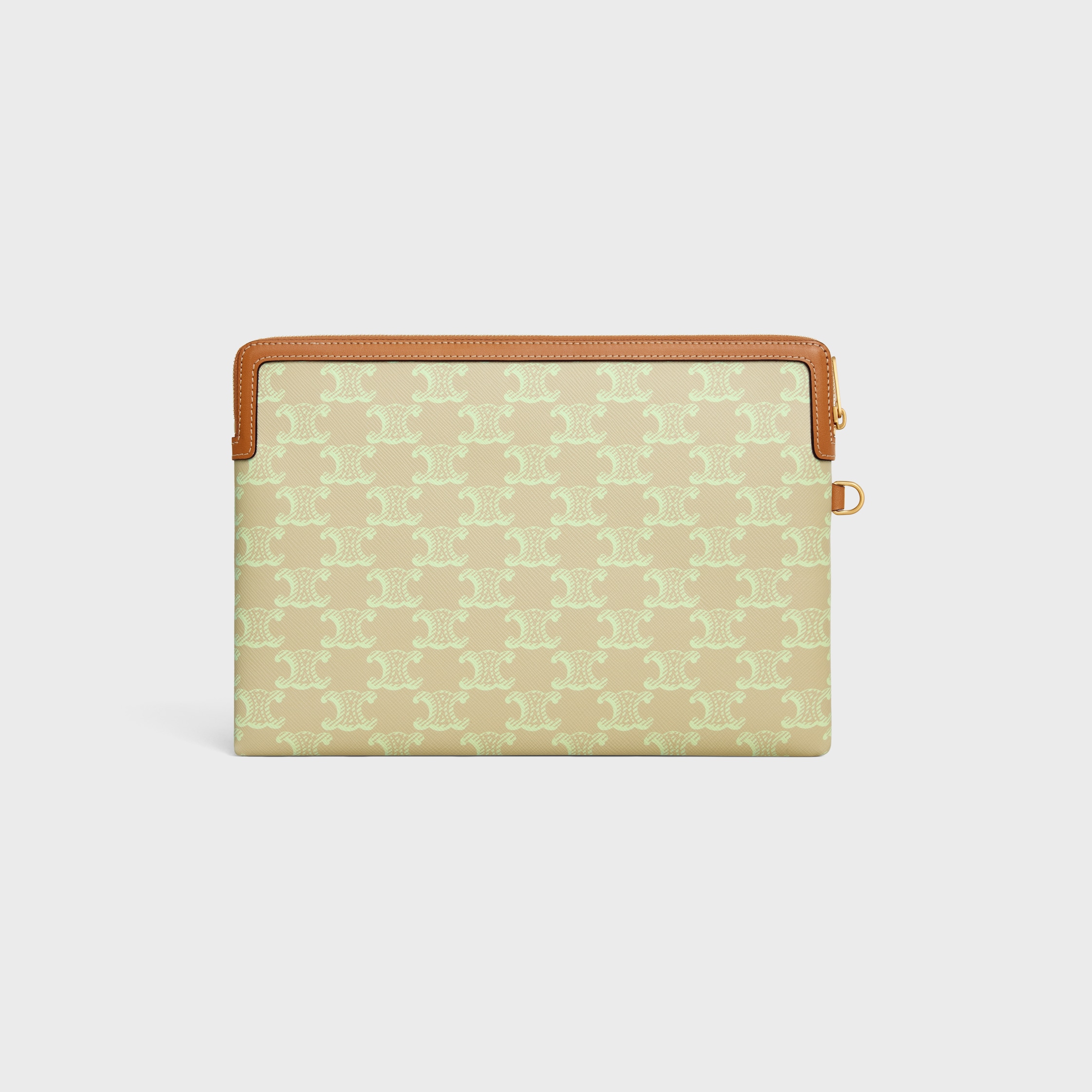 CELINE　ボストンバッグ　約 W450×D230×H23 SMALL POUCH WITH STRAP CUIR TRIOMPHE IN TOILE TRIOMPHE ET VEAU