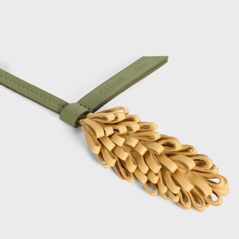 WHEAT CHARM IN SMOOTH LAMBSKIN - POLLEN / LIGHT KHAKI - BAG CHARMS - 1 | CELINE