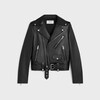 classic biker jacket in soft lambskin - BLACK -  - 1 | CELINE