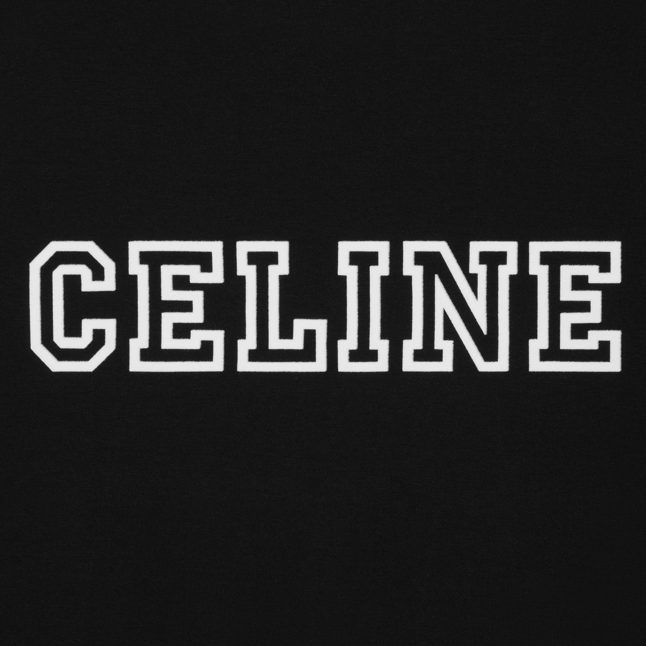 celine loose t-shirt in cotton jersey - BLACK/WASHED WHITE