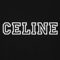 CELINE 루즈 티셔츠 - 코튼 저지 - BLACK/WASHED WHITE -  - 1 | CELINE