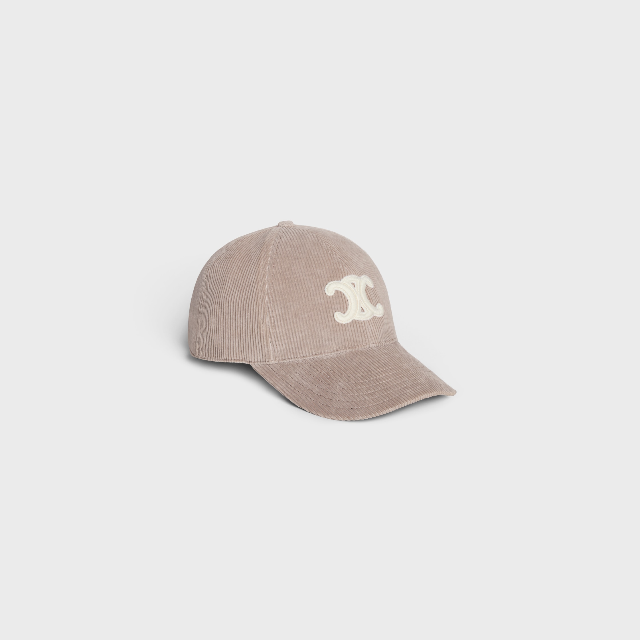 TRIOMPHE BASEBALL CAP IN CORDUROY - GRIS CLAIR | CELINE