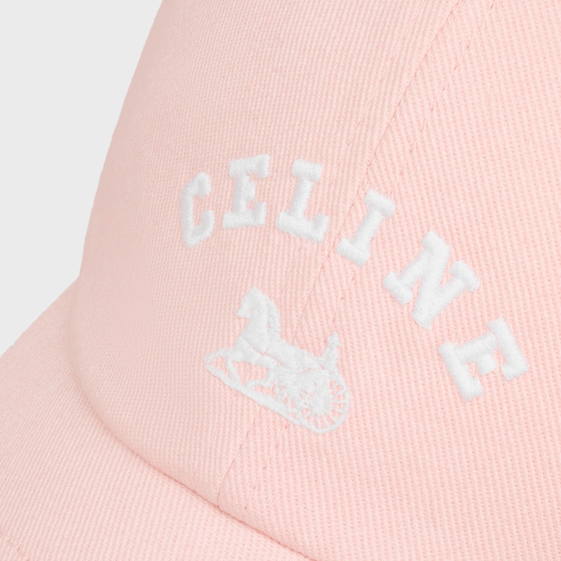 Celine棉質斜紋布richelieu帽 - PALE PINK -  - 1 | CELINE