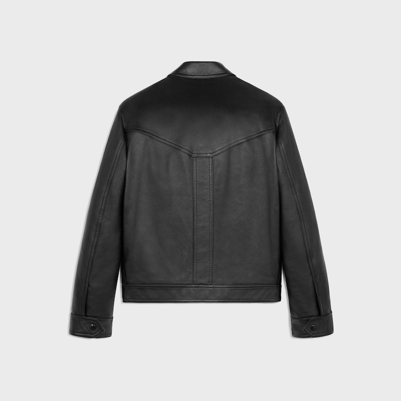 loose blouson jacket in soft lambskin - BLACK -  - 1 | CELINE
