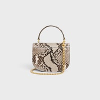 MINI CHAIN BESACE CLEA in PYTHON - NATURAL - MORE LINES - 2 | CELINE