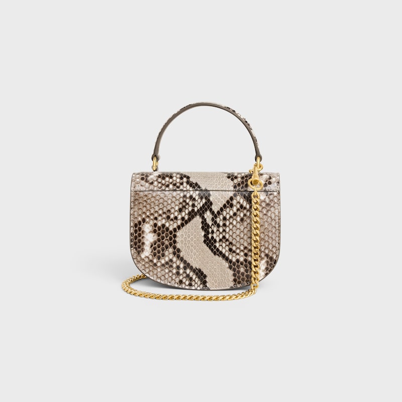 MINI CHAIN BESACE CLEA in PYTHON - NATURAL - MORE LINES - 1 | CELINE