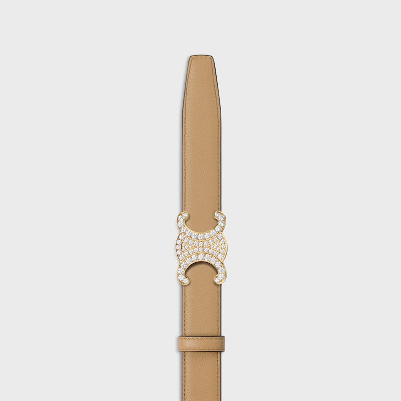 Reversible Strap 25MM IN Smooth and Grained Calfskin -  -  - 1 | CELINE