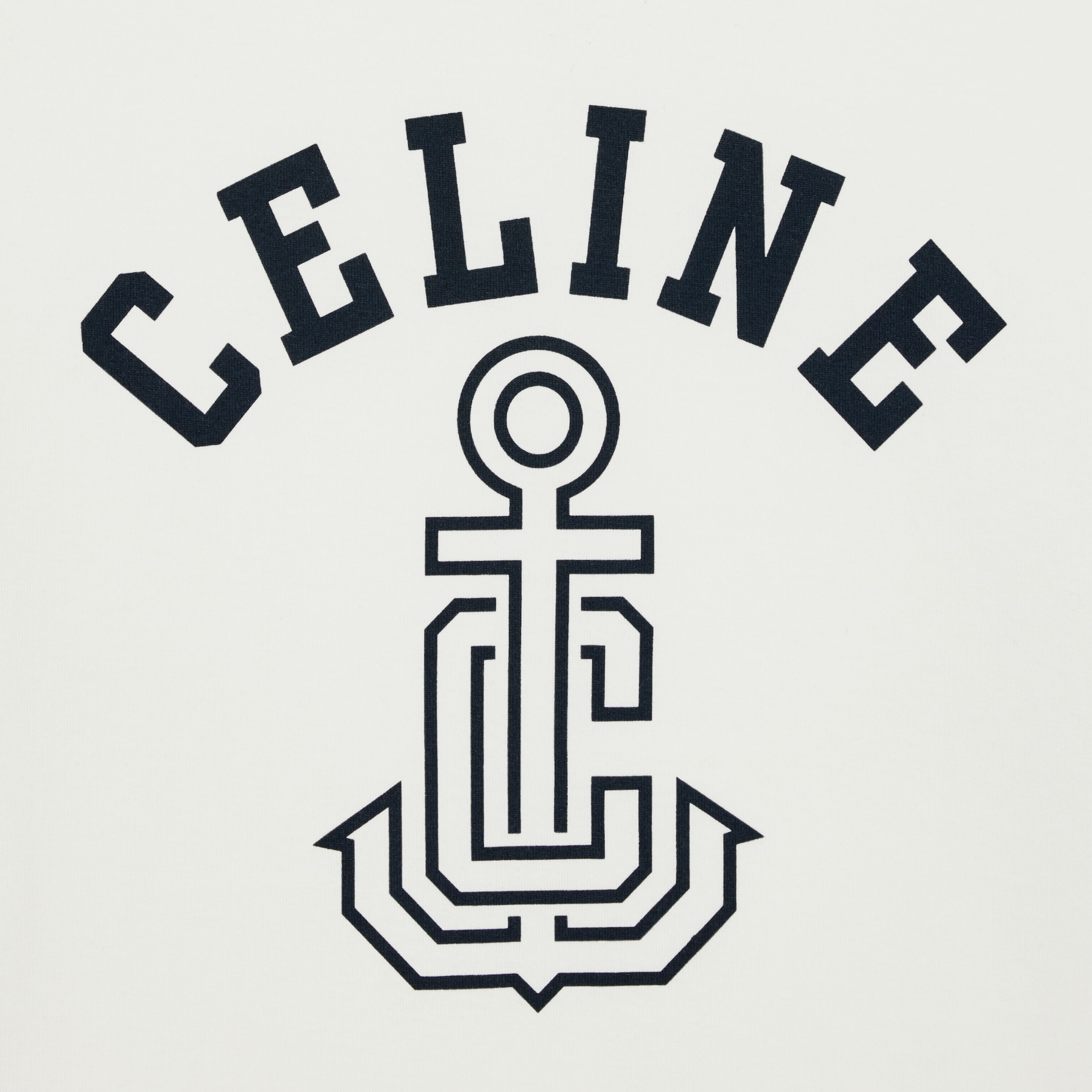 CELINE アンカー 70's Tシャツ / コットンジャージー - オフ