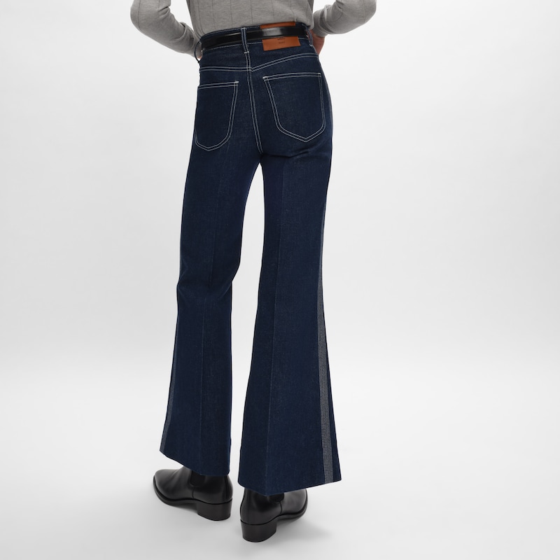 FLARE JEANS 003 IN LIGHTWEIGHT INDIGO DENIM - RINSED -  - 1 | CELINE