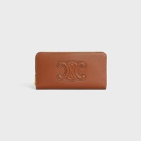LARGE ZIPPED WALLET CUIR TRIOMPHE IN SMOOTH CALFSKIN - TAN - CUIR TRIOMPHE - 1 | CELINE
