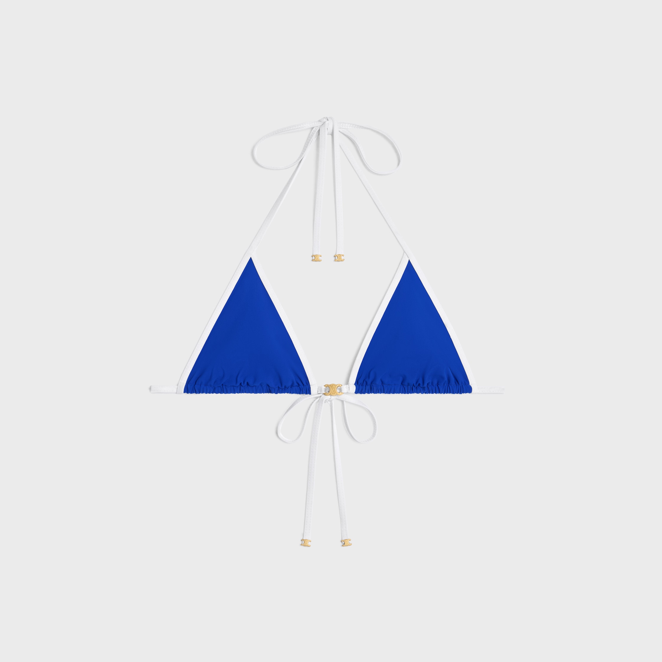 top triomphe triangle em malha fosca - AZUL ELÉTRICO | CELINE