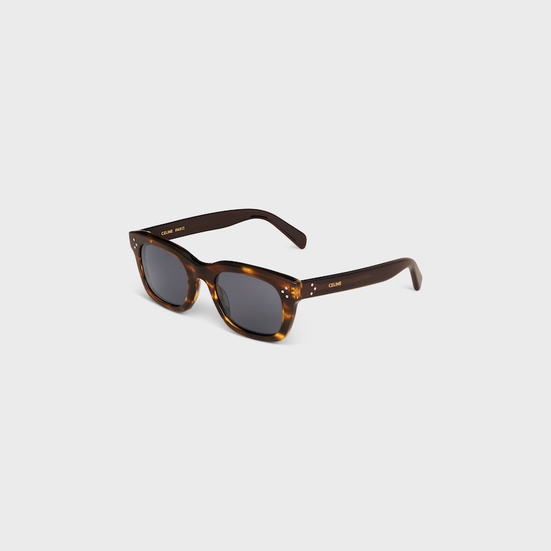 Black Frame 41 Sunglasses in Acetate - STRIPED HAVANA -  - 1 | CELINE