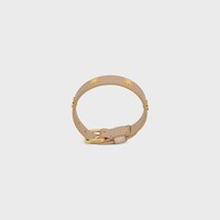Les Cuirs Celine Multi Leather Bracelet in Calfskin and Steel - Vintage Beige / Gold -  - 1 | CELINE