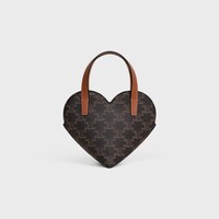 TEEN COEUR CELINE IN TRIOMPHE CANVAS AND CALFSKIN - TAN - NEW - 1 | CELINE