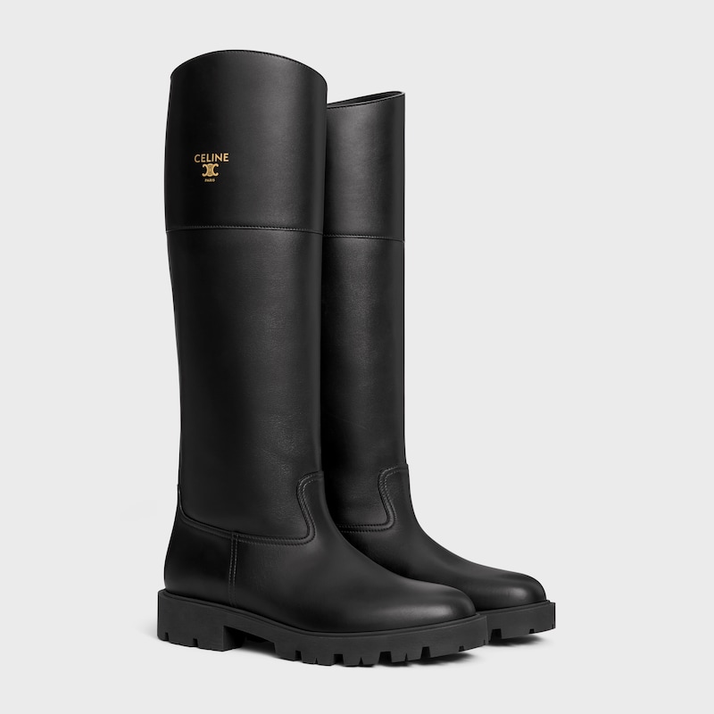 MARGARET BOTTE HAUTE EN CUIR DE VEAU - Noir -  - 1 | CELINE