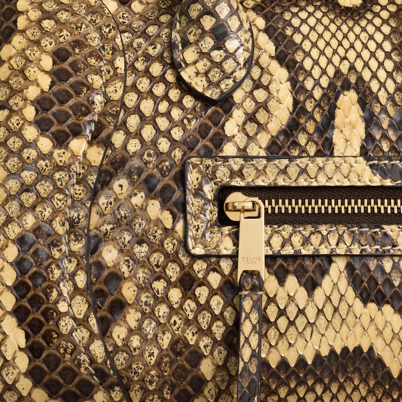 LITTLE LUGGAGE IN PYTHON - HONEY - TOP-HANDLE BAGS - 1 | CELINE