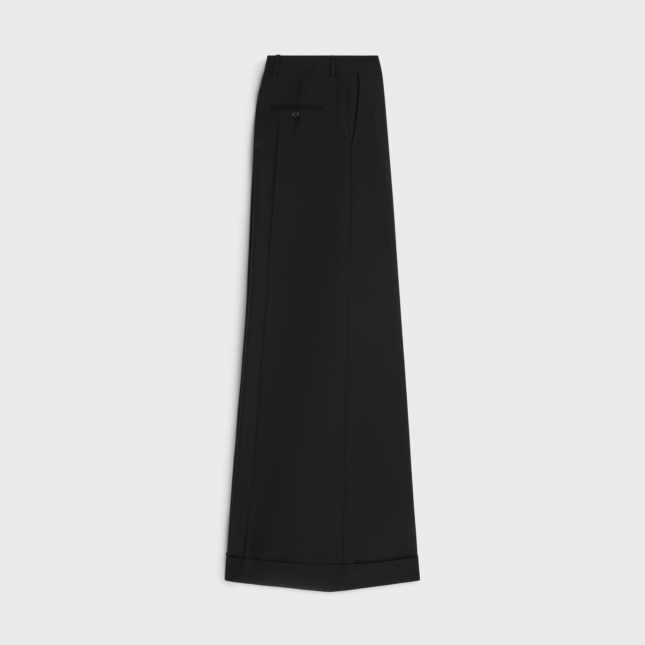 long docks trousers IN wool gabardine - BLACK | CELINE
