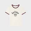 CELINE 블라종 레귤러 티셔츠 - 코튼 저지 - WASHED WHITE/BORDEAUX CETE/BLA -  - 1 | CELINE