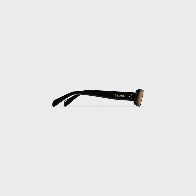 Rectangular S343 sunglasses in Acetate - BLACK -  - 1 | CELINE
