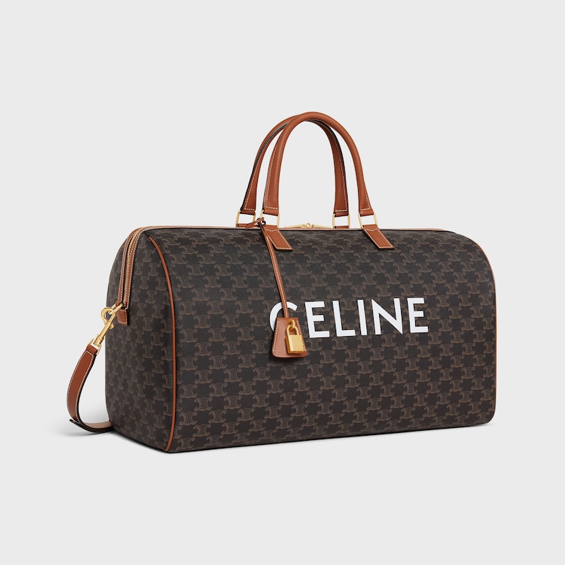 Large Travel Bag IN Triomphe Canvas with Celine Print - Tan - TRIOMPHE CANVAS - 1 | CELINE