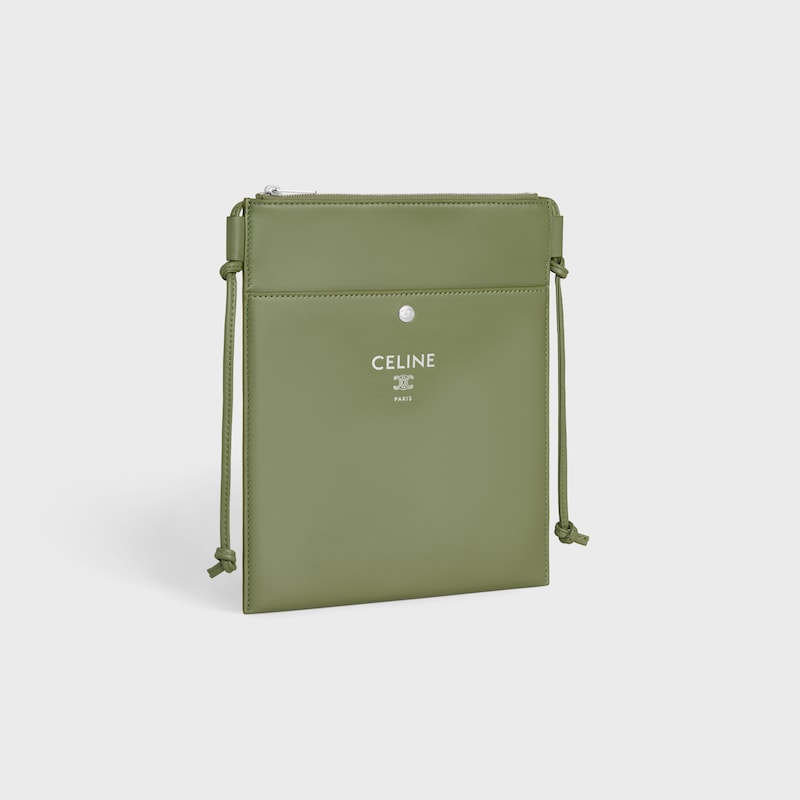 SHARP POUCH TAKE AWAY IN SMOOTH LAMBSKIN - LIGHT KHAKI - NEW - 1 | CELINE