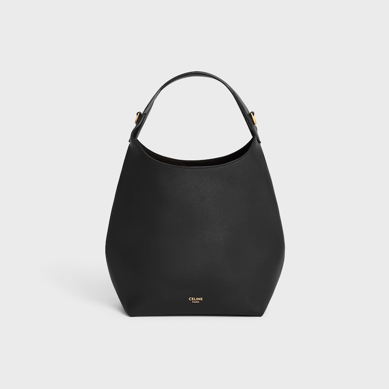 SMALL HOBO IN SUPPLE SMOOTH CALFSKIN - BLACK - SHOULDER BAGS - 1 | CELINE