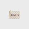 CELINE印花標誌印花零錢包 - 白色 - TRIOMPHE CANVAS標誌印花 - 1 | CELINE
