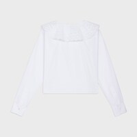 Romy棉質府綢短款襯衫 - 白色 -  - 2 | CELINE