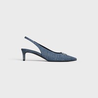 CELINE ALMA TRIOMPHE SLINGBACK IN DENIM - BLUE -  - 1 | CELINE