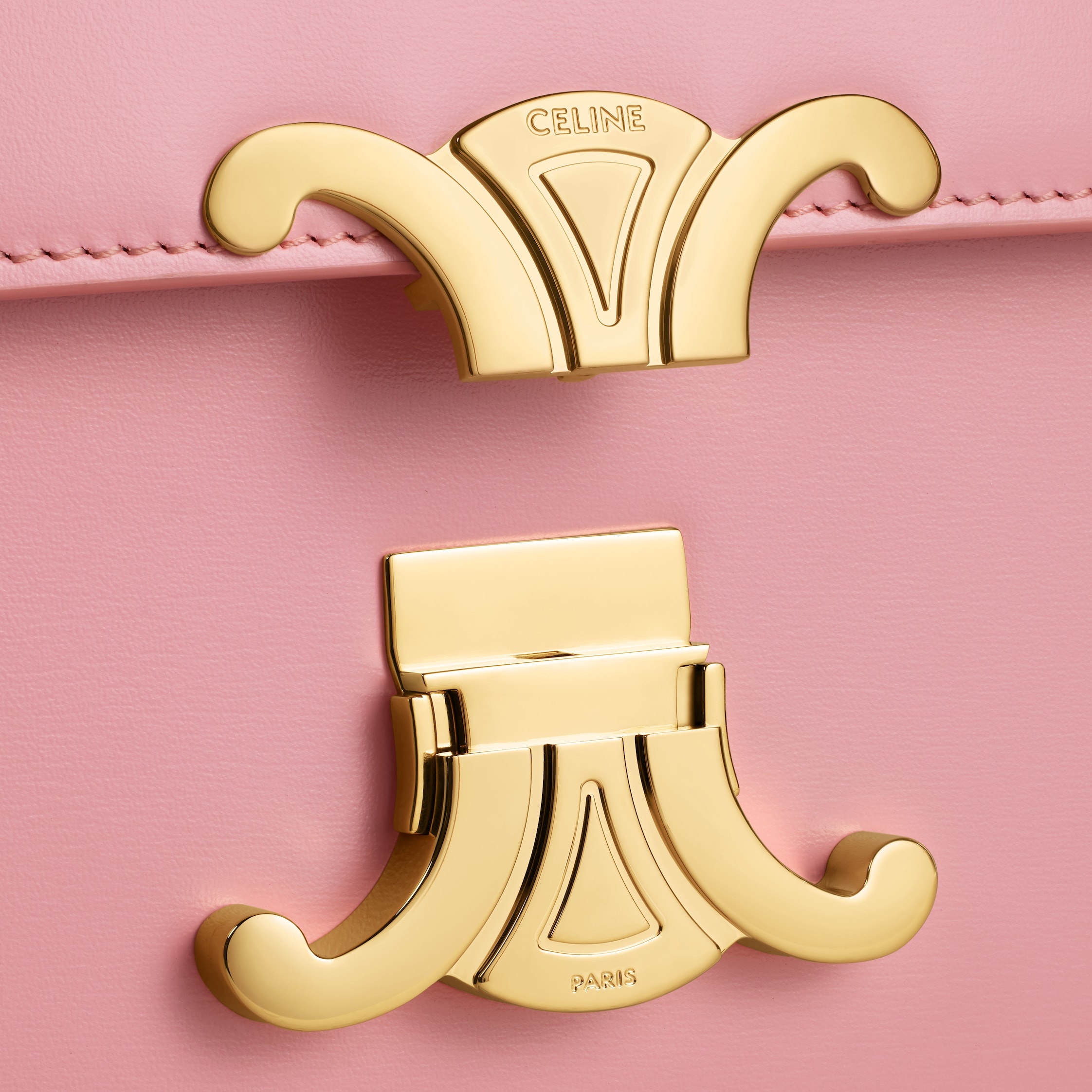 Teen Triomphe Bag in shiny calfskin - ROSE | CELINE