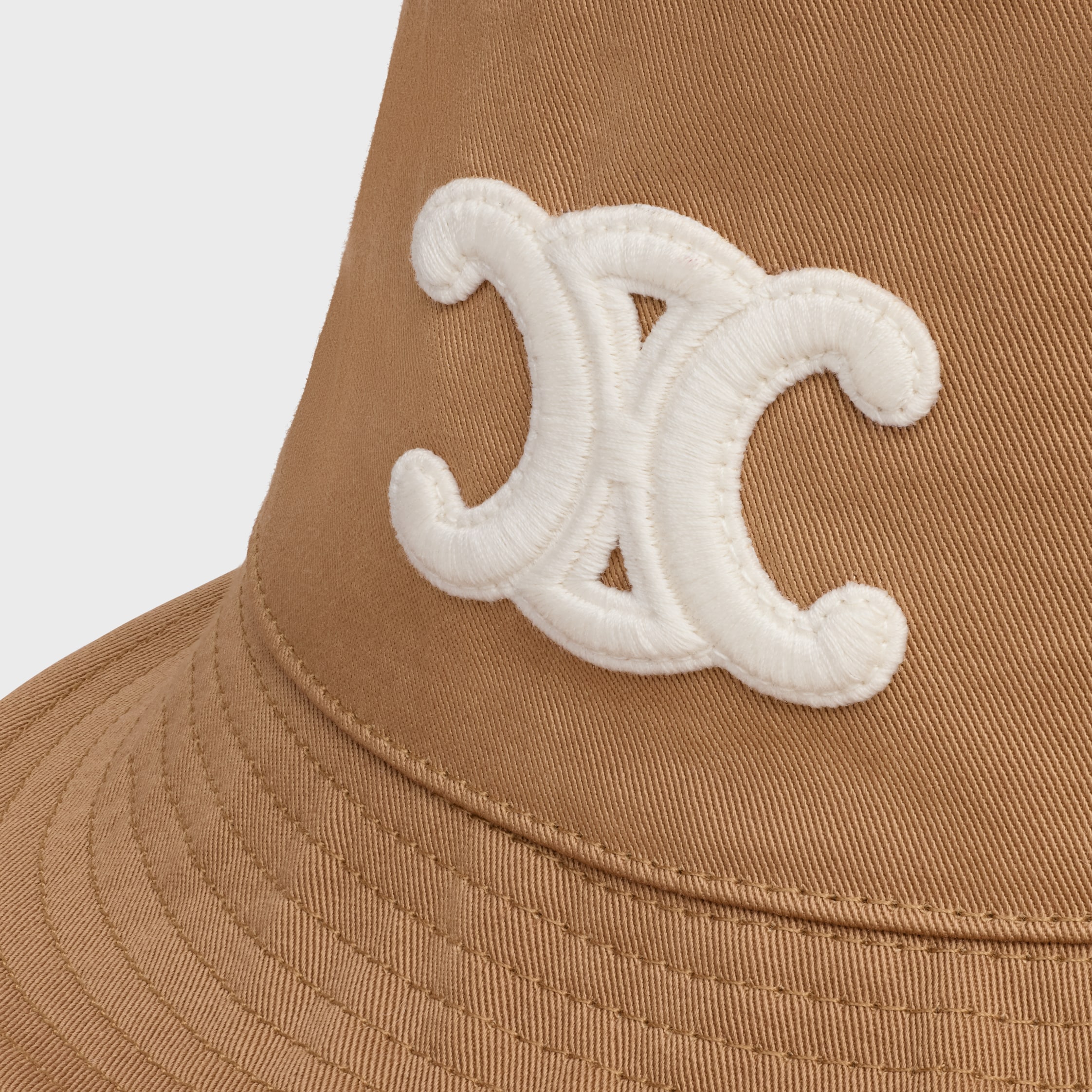 関税込 CELINE triomphe bucket hat Celine Triomphe Bucket Hat In Cotton Gabardine, Size Small