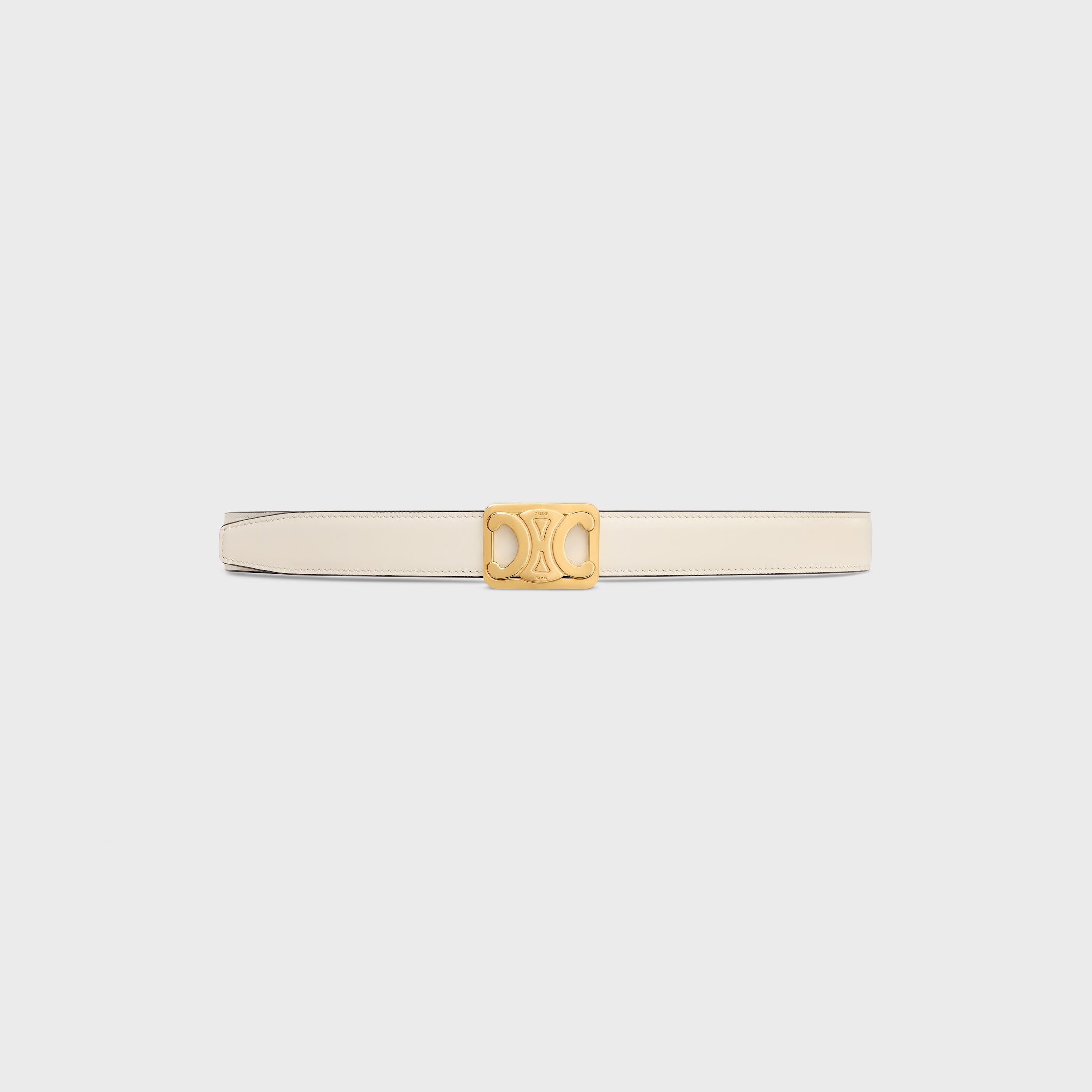 MEDIUM 25MM REVERSIBLE FRAMED TRIOMPHE BELT IN TAURILLON