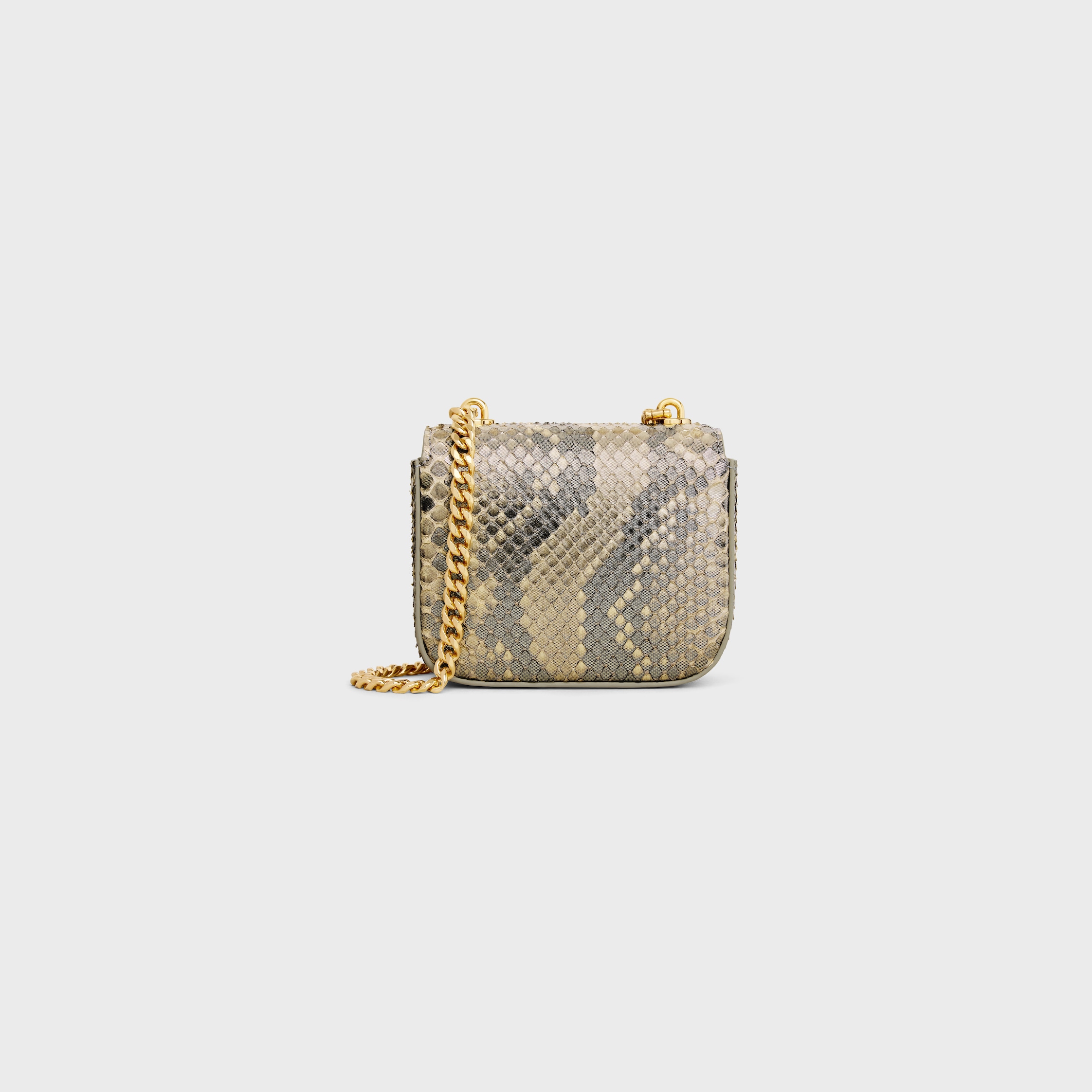 【CELINE】ミニチェーンクロード パイソン ピンク MINI CHAIN CLAUDE in PYTHON - PINK | CELINE