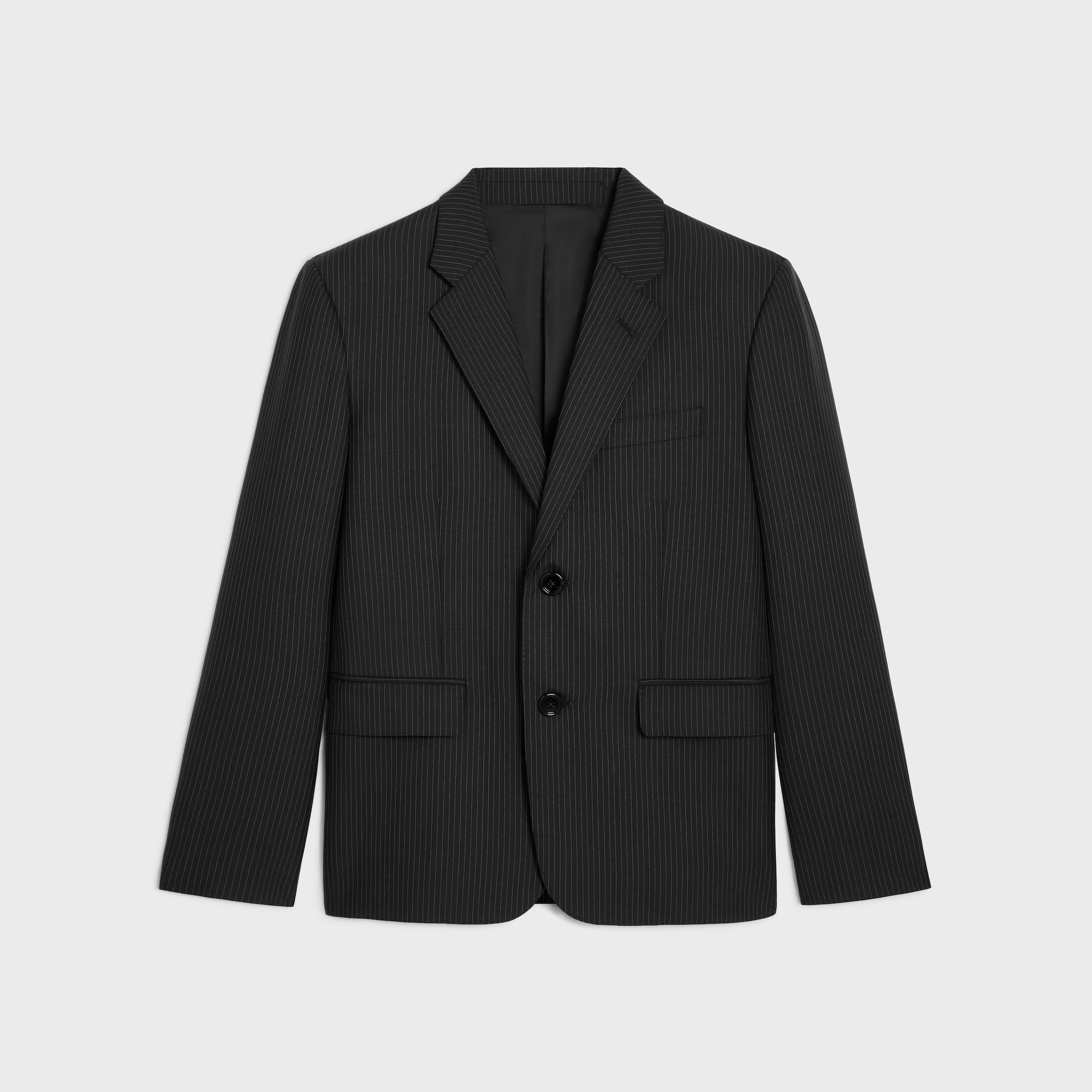 CELINE ウールジレ 36 ネイビー