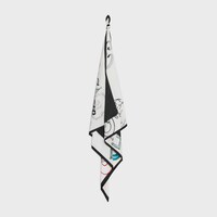 ผ้าผืนสี่เหลี่ยมผ้าไหมทวิลล์ - สีดำ/สีขาว/หลากสี -  - 2 | CELINE