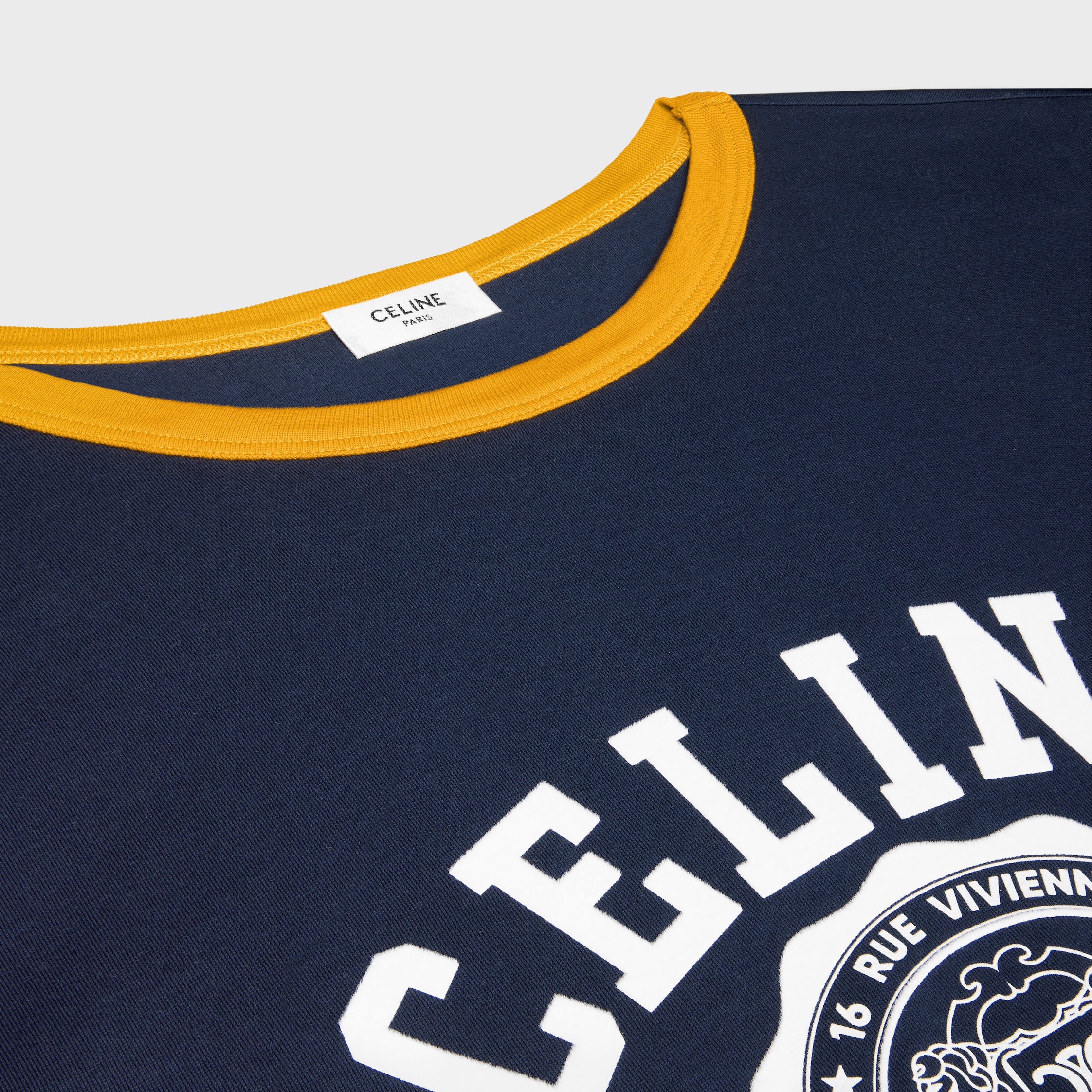 【★国内発送★】CELINE BLASON レギュラーTシャツ CELINE BLASON レギュラーTシャツ / コットンジャージー - NAVY