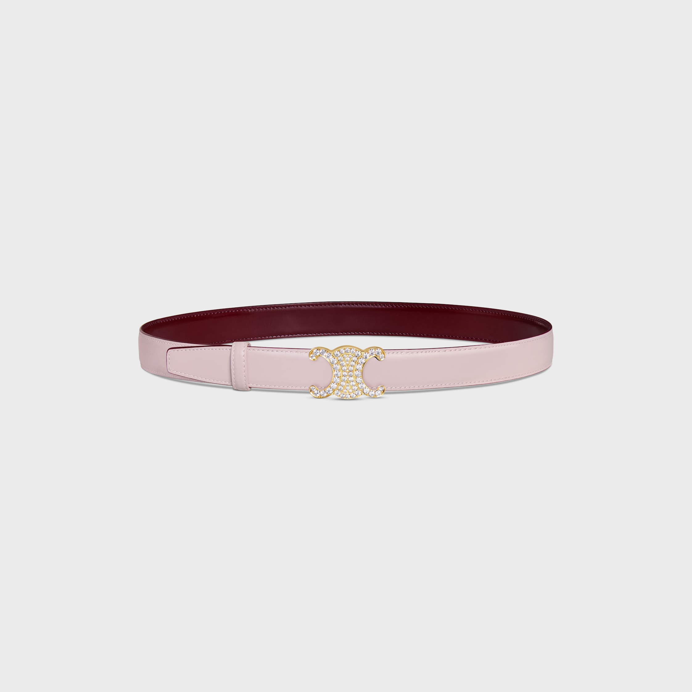 TRIOMPHE BUCKLE & REVERSIBLE STRAP 25MM - DEEP BURGUNDY