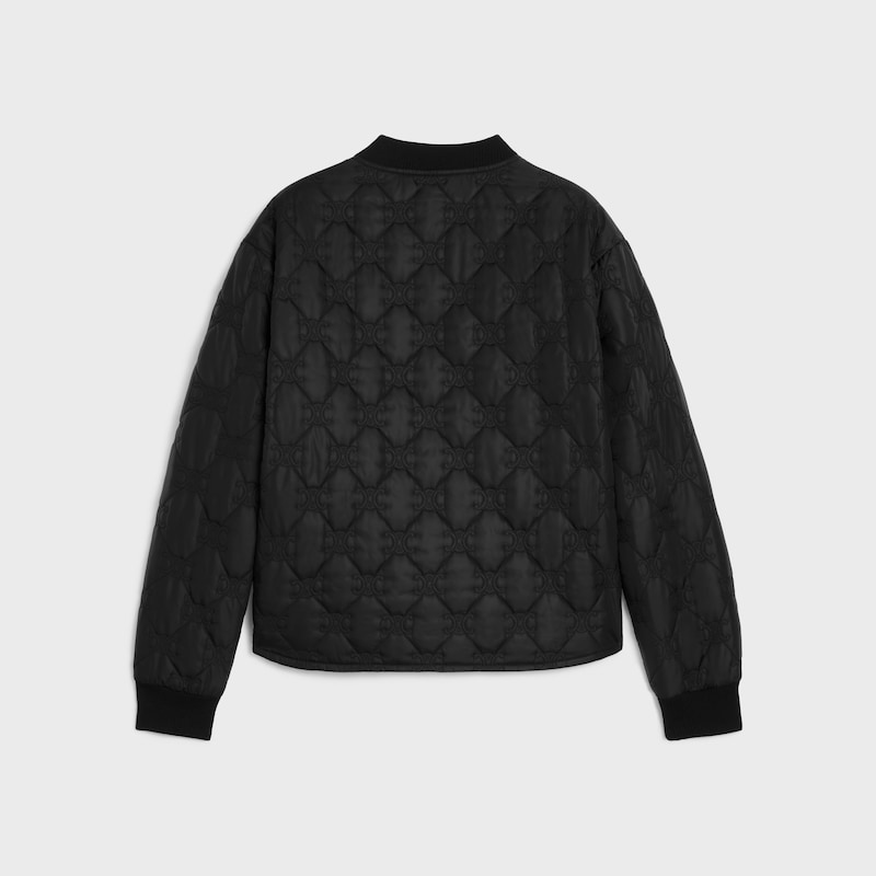 triomphe jacket in lightweight nylon - BLACK -  - 1 | CELINE