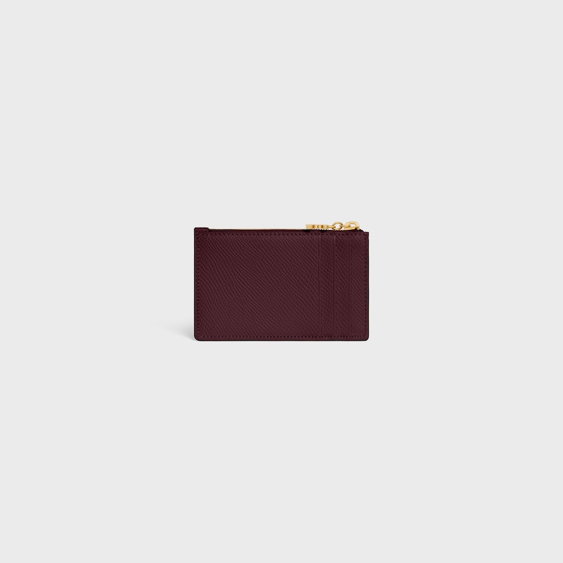 ジップ付きカードホルダー トリオンフ チャーム / グレインドカーフスキン CELINE】ジップ付きカードホルダー トリオンフ チャーム (CELINE