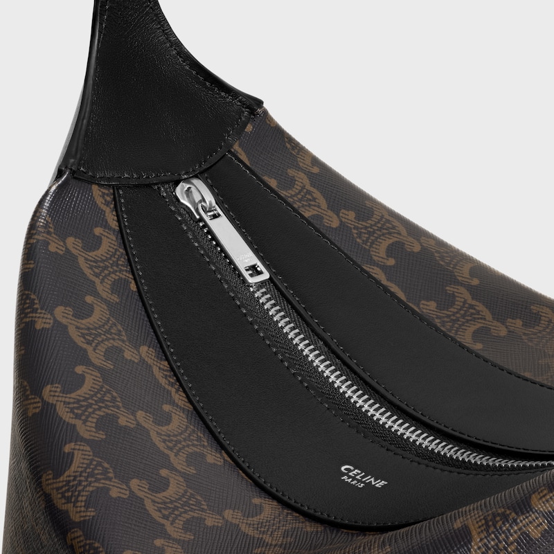 CROSSBODY BAG HARRY IN TRIOMPHE CANVAS AND CALFSKIN - BLACK - DRAWING SERIES - 1 | CELINE