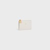 ZIPPED CARD HOLDER TRIOMPHE CHARMS IN GRAINED CALFSKIN - RICE - MORE LINES - 2 | CELINE